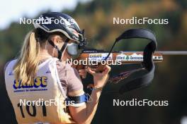 20.10.2024, Arcon, France (FRA): Lena Moretti (FRA) - Biathlon Samse Summer Tour, pursuit, Arcon (FRA). www.nordicfocus.com. © Manzoni/NordicFocus. Every downloaded picture is fee-liable.