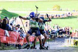 20.10.2024, Arcon, France (FRA): Oscar Lombardot (FRA) - Biathlon Samse Summer Tour, pursuit, Arcon (FRA). www.nordicfocus.com. © Manzoni/NordicFocus. Every downloaded picture is fee-liable.