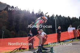 20.10.2024, Arcon, France (FRA): Leo Carlier (FRA) - Biathlon Samse Summer Tour, pursuit, Arcon (FRA). www.nordicfocus.com. © Manzoni/NordicFocus. Every downloaded picture is fee-liable.