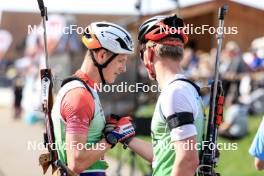 20.10.2024, Arcon, France (FRA): Leo Carlier (FRA), Lukas Tannheimer (GER), (l-r) - Biathlon Samse Summer Tour, pursuit, Arcon (FRA). www.nordicfocus.com. © Manzoni/NordicFocus. Every downloaded picture is fee-liable.