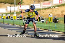 20.10.2024, Arcon, France (FRA): Quentin Fillon Maillet (FRA) - Biathlon Samse Summer Tour, pursuit, Arcon (FRA). www.nordicfocus.com. © Manzoni/NordicFocus. Every downloaded picture is fee-liable.