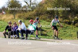 20.10.2024, Arcon, France (FRA): Clement Pires (FRA), Lukas Tannheimer (GER), (l-r) - Biathlon Samse Summer Tour, pursuit, Arcon (FRA). www.nordicfocus.com. © Manzoni/NordicFocus. Every downloaded picture is fee-liable.