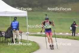 20.10.2024, Arcon, France (FRA): Joe Guinchard (FRA) - Biathlon Samse Summer Tour, pursuit, Arcon (FRA). www.nordicfocus.com. © Manzoni/NordicFocus. Every downloaded picture is fee-liable.