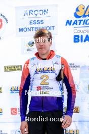 20.10.2024, Arcon, France (FRA): Enzo Bouillet (FRA) - Biathlon Samse Summer Tour, pursuit, Arcon (FRA). www.nordicfocus.com. © Manzoni/NordicFocus. Every downloaded picture is fee-liable.