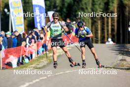 20.10.2024, Arcon, France (FRA): Mathieu Garcia (FRA) - Biathlon Samse Summer Tour, pursuit, Arcon (FRA). www.nordicfocus.com. © Manzoni/NordicFocus. Every downloaded picture is fee-liable.