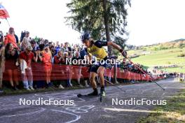 20.10.2024, Arcon, France (FRA): Quentin Fillon Maillet (FRA) - Biathlon Samse Summer Tour, pursuit, Arcon (FRA). www.nordicfocus.com. © Manzoni/NordicFocus. Every downloaded picture is fee-liable.