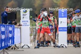 20.10.2024, Arcon, France (FRA): Mathis Yvoz (FRA) - Biathlon Samse Summer Tour, pursuit, Arcon (FRA). www.nordicfocus.com. © Manzoni/NordicFocus. Every downloaded picture is fee-liable.