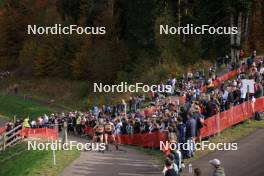 20.10.2024, Arcon, France (FRA): Coralie Langel (FRA), Anna Blanc (FRA), (l-r) - Biathlon Samse Summer Tour, pursuit, Arcon (FRA). www.nordicfocus.com. © Manzoni/NordicFocus. Every downloaded picture is fee-liable.