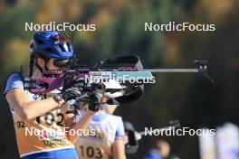 20.10.2024, Arcon, France (FRA): Louise Roguet (FRA) - Biathlon Samse Summer Tour, pursuit, Arcon (FRA). www.nordicfocus.com. © Manzoni/NordicFocus. Every downloaded picture is fee-liable.