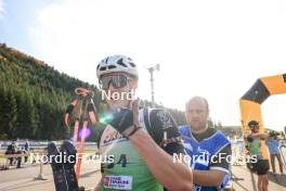 20.10.2024, Arcon, France (FRA): Maxime Germain (USA) - Biathlon Samse Summer Tour, pursuit, Arcon (FRA). www.nordicfocus.com. © Manzoni/NordicFocus. Every downloaded picture is fee-liable.