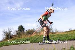 20.10.2024, Arcon, France (FRA): Leo Carlier (FRA) - Biathlon Samse Summer Tour, pursuit, Arcon (FRA). www.nordicfocus.com. © Manzoni/NordicFocus. Every downloaded picture is fee-liable.