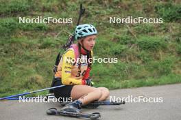 20.10.2024, Arcon, France (FRA): Ella Fink (BEL) - Biathlon Samse Summer Tour, pursuit, Arcon (FRA). www.nordicfocus.com. © Manzoni/NordicFocus. Every downloaded picture is fee-liable.