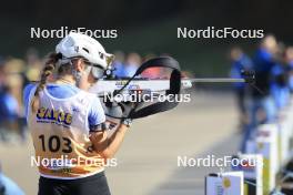 20.10.2024, Arcon, France (FRA): Lola Bugeaud (FRA) - Biathlon Samse Summer Tour, pursuit, Arcon (FRA). www.nordicfocus.com. © Manzoni/NordicFocus. Every downloaded picture is fee-liable.