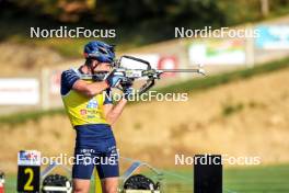 20.10.2024, Arcon, France (FRA): Quentin Fillon Maillet (FRA) - Biathlon Samse Summer Tour, pursuit, Arcon (FRA). www.nordicfocus.com. © Manzoni/NordicFocus. Every downloaded picture is fee-liable.