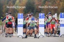 20.10.2024, Arcon, France (FRA): Charli Thiery (FRA), Sacha Mazzilli--Riaboff (FRA), (l-r) - Biathlon Samse Summer Tour, pursuit, Arcon (FRA). www.nordicfocus.com. © Manzoni/NordicFocus. Every downloaded picture is fee-liable.