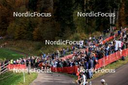 20.10.2024, Arcon, France (FRA): Dana Horngacher (GER), Susanna Meinen (SUI), (l-r) - Biathlon Samse Summer Tour, pursuit, Arcon (FRA). www.nordicfocus.com. © Manzoni/NordicFocus. Every downloaded picture is fee-liable.