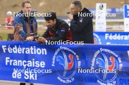 20.10.2024, Arcon, France (FRA): Loic Page (FRA), race director FFS - Biathlon Samse Summer Tour, pursuit, Arcon (FRA). www.nordicfocus.com. © Manzoni/NordicFocus. Every downloaded picture is fee-liable.