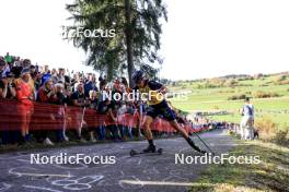 20.10.2024, Arcon, France (FRA): Quentin Fillon Maillet (FRA) - Biathlon Samse Summer Tour, pursuit, Arcon (FRA). www.nordicfocus.com. © Manzoni/NordicFocus. Every downloaded picture is fee-liable.