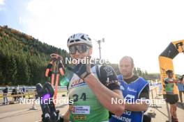 20.10.2024, Arcon, France (FRA): Maxime Germain (USA) - Biathlon Samse Summer Tour, pursuit, Arcon (FRA). www.nordicfocus.com. © Manzoni/NordicFocus. Every downloaded picture is fee-liable.