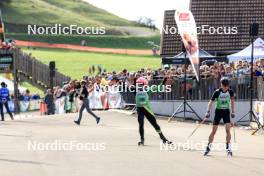 20.10.2024, Arcon, France (FRA): Sebastien Mahon (FRA), Axel Berrez Portier (FRA), (l-r) - Biathlon Samse Summer Tour, pursuit, Arcon (FRA). www.nordicfocus.com. © Manzoni/NordicFocus. Every downloaded picture is fee-liable.