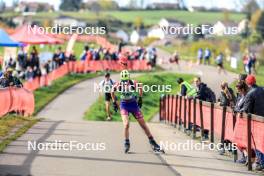 20.10.2024, Arcon, France (FRA): Leo Sancerne (FRA) - Biathlon Samse Summer Tour, pursuit, Arcon (FRA). www.nordicfocus.com. © Manzoni/NordicFocus. Every downloaded picture is fee-liable.