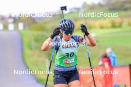 19.10.2024, Arcon, France (FRA): Chloe Dupont (GBR) - Biathlon Samse Summer Tour, sprint, Arcon (FRA). www.nordicfocus.com. © Manzoni/NordicFocus. Every downloaded picture is fee-liable.