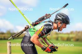 19.10.2024, Arcon, France (FRA): Julien Petitjacques (BEL) - Biathlon Samse Summer Tour, sprint, Arcon (FRA). www.nordicfocus.com. © Manzoni/NordicFocus. Every downloaded picture is fee-liable.