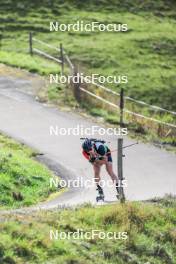 19.10.2024, Arcon, France (FRA): Anthony Berlioz (FRA) - Biathlon Samse Summer Tour, sprint, Arcon (FRA). www.nordicfocus.com. © Manzoni/NordicFocus. Every downloaded picture is fee-liable.