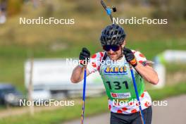 19.10.2024, Arcon, France (FRA): Sebastien Mahon (FRA) - Biathlon Samse Summer Tour, sprint, Arcon (FRA). www.nordicfocus.com. © Manzoni/NordicFocus. Every downloaded picture is fee-liable.