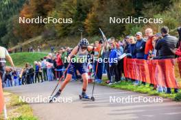 19.10.2024, Arcon, France (FRA): Julia Simon (FRA) - Biathlon Samse Summer Tour, sprint, Arcon (FRA). www.nordicfocus.com. © Manzoni/NordicFocus. Every downloaded picture is fee-liable.