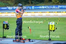 19.10.2024, Arcon, France (FRA): Charly Roy (FRA) - Biathlon Samse Summer Tour, sprint, Arcon (FRA). www.nordicfocus.com. © Manzoni/NordicFocus. Every downloaded picture is fee-liable.