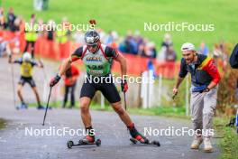 19.10.2024, Arcon, France (FRA): Florent Claude (BEL) - Biathlon Samse Summer Tour, sprint, Arcon (FRA). www.nordicfocus.com. © Manzoni/NordicFocus. Every downloaded picture is fee-liable.