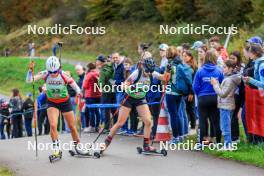 19.10.2024, Arcon, France (FRA): Ronja Rietveld (SUI), Emma Gachet (FRA), (l-r) - Biathlon Samse Summer Tour, sprint, Arcon (FRA). www.nordicfocus.com. © Manzoni/NordicFocus. Every downloaded picture is fee-liable.