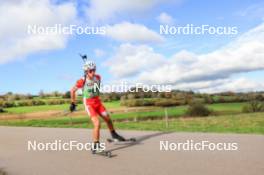 19.10.2024, Arcon, France (FRA): Max Bucher (FRA) - Biathlon Samse Summer Tour, sprint, Arcon (FRA). www.nordicfocus.com. © Manzoni/NordicFocus. Every downloaded picture is fee-liable.