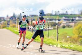 19.10.2024, Arcon, France (FRA): Flavio Guy (FRA) - Biathlon Samse Summer Tour, sprint, Arcon (FRA). www.nordicfocus.com. © Manzoni/NordicFocus. Every downloaded picture is fee-liable.