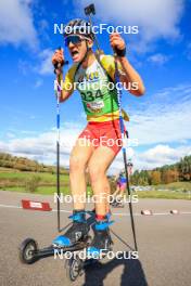 19.10.2024, Arcon, France (FRA): Lucas Duc-Goninaz (FRA) - Biathlon Samse Summer Tour, sprint, Arcon (FRA). www.nordicfocus.com. © Manzoni/NordicFocus. Every downloaded picture is fee-liable.