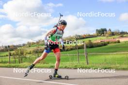 19.10.2024, Arcon, France (FRA): Arnaud Du Pasquier (SUI) - Biathlon Samse Summer Tour, sprint, Arcon (FRA). www.nordicfocus.com. © Manzoni/NordicFocus. Every downloaded picture is fee-liable.