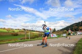 19.10.2024, Arcon, France (FRA): Antonin Guigonnat (FRA) - Biathlon Samse Summer Tour, sprint, Arcon (FRA). www.nordicfocus.com. © Manzoni/NordicFocus. Every downloaded picture is fee-liable.