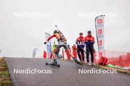 19.10.2024, Arcon, France (FRA): Fynn Langer (BEL) - Biathlon Samse Summer Tour, sprint, Arcon (FRA). www.nordicfocus.com. © Manzoni/NordicFocus. Every downloaded picture is fee-liable.