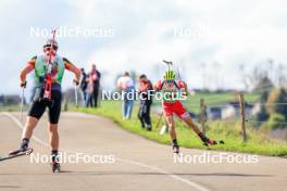 19.10.2024, Arcon, France (FRA): Nathanael Peaquin (FRA) - Biathlon Samse Summer Tour, sprint, Arcon (FRA). www.nordicfocus.com. © Manzoni/NordicFocus. Every downloaded picture is fee-liable.