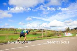 19.10.2024, Arcon, France (FRA): Emilien Claude (FRA) - Biathlon Samse Summer Tour, sprint, Arcon (FRA). www.nordicfocus.com. © Manzoni/NordicFocus. Every downloaded picture is fee-liable.