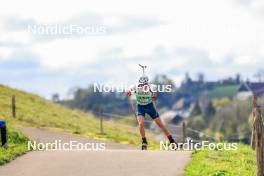 19.10.2024, Arcon, France (FRA): Maxime Germain (USA) - Biathlon Samse Summer Tour, sprint, Arcon (FRA). www.nordicfocus.com. © Manzoni/NordicFocus. Every downloaded picture is fee-liable.