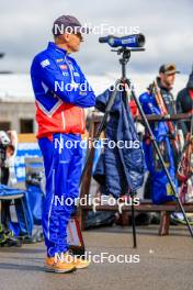 19.10.2024, Arcon, France (FRA): Patrick Favre (ITA), coach Team France - Biathlon Samse Summer Tour, sprint, Arcon (FRA). www.nordicfocus.com. © Manzoni/NordicFocus. Every downloaded picture is fee-liable.