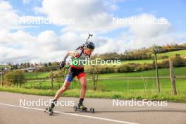 19.10.2024, Arcon, France (FRA): Arnaud Du Pasquier (SUI) - Biathlon Samse Summer Tour, sprint, Arcon (FRA). www.nordicfocus.com. © Manzoni/NordicFocus. Every downloaded picture is fee-liable.