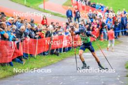 19.10.2024, Arcon, France (FRA): Quentin Fillon Maillet (FRA) - Biathlon Samse Summer Tour, sprint, Arcon (FRA). www.nordicfocus.com. © Manzoni/NordicFocus. Every downloaded picture is fee-liable.