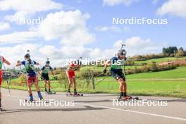 19.10.2024, Arcon, France (FRA): Mathieu Perrillat Bottonet (FRA), Emilien Claude (FRA), (l-r) - Biathlon Samse Summer Tour, sprint, Arcon (FRA). www.nordicfocus.com. © Manzoni/NordicFocus. Every downloaded picture is fee-liable.