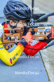 19.10.2024, Arcon, France (FRA): Tom Arens (BEL) - Biathlon Samse Summer Tour, sprint, Arcon (FRA). www.nordicfocus.com. © Manzoni/NordicFocus. Every downloaded picture is fee-liable.