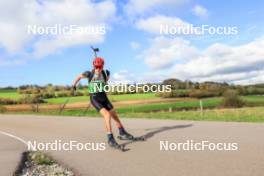 19.10.2024, Arcon, France (FRA): Louis Debloem (BEL) - Biathlon Samse Summer Tour, sprint, Arcon (FRA). www.nordicfocus.com. © Manzoni/NordicFocus. Every downloaded picture is fee-liable.