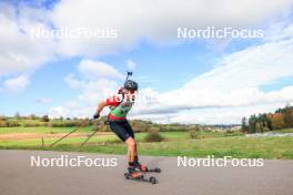 19.10.2024, Arcon, France (FRA): Peter Sanders (FRA) - Biathlon Samse Summer Tour, sprint, Arcon (FRA). www.nordicfocus.com. © Manzoni/NordicFocus. Every downloaded picture is fee-liable.