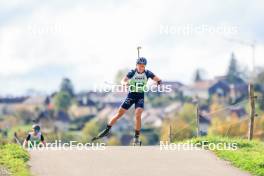 19.10.2024, Arcon, France (FRA): Quentin Fillon Maillet (FRA) - Biathlon Samse Summer Tour, sprint, Arcon (FRA). www.nordicfocus.com. © Manzoni/NordicFocus. Every downloaded picture is fee-liable.